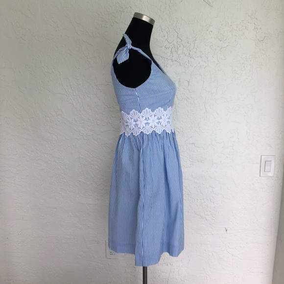 Lilly Pulitzer Tessa Dress Coastal Seersucker Blue - Picture 5 of 9
